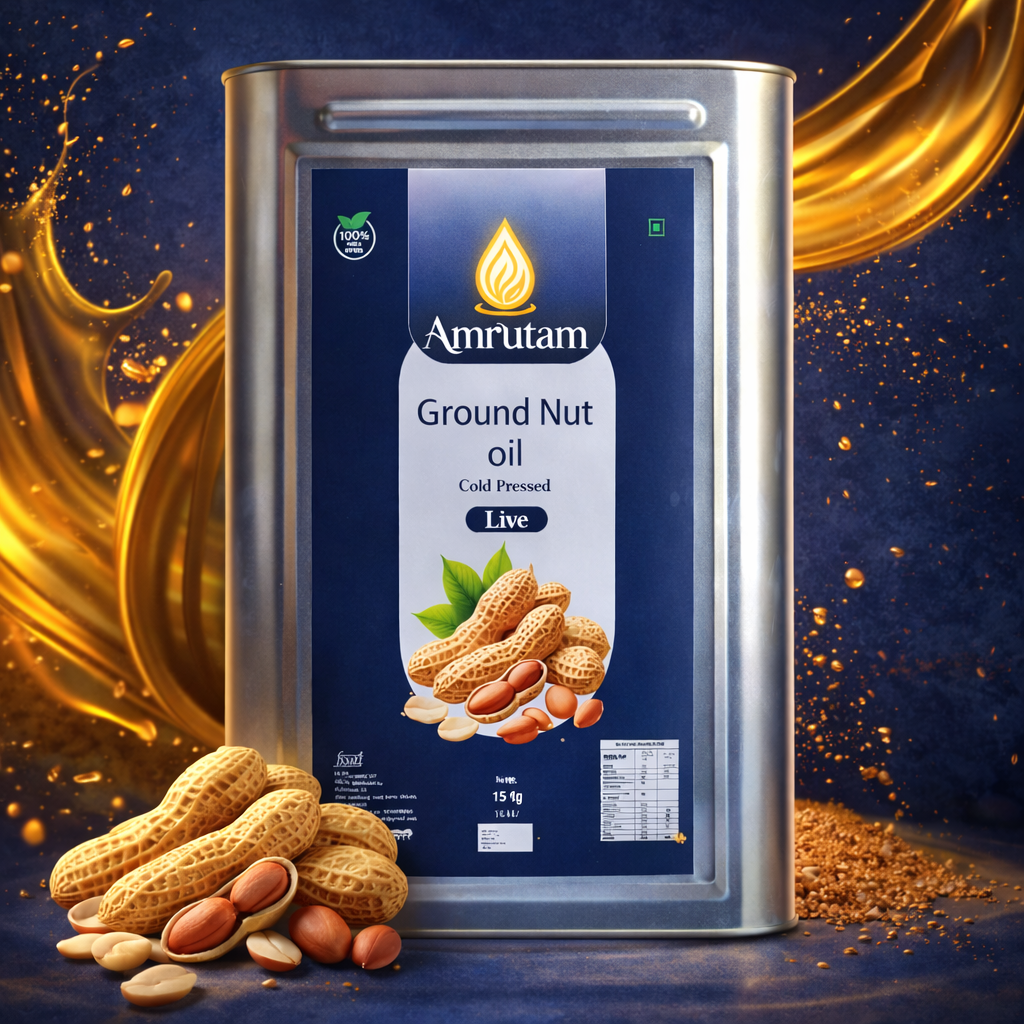 Amrutam Cold Pressed Groundnut Oil (15 KG)
